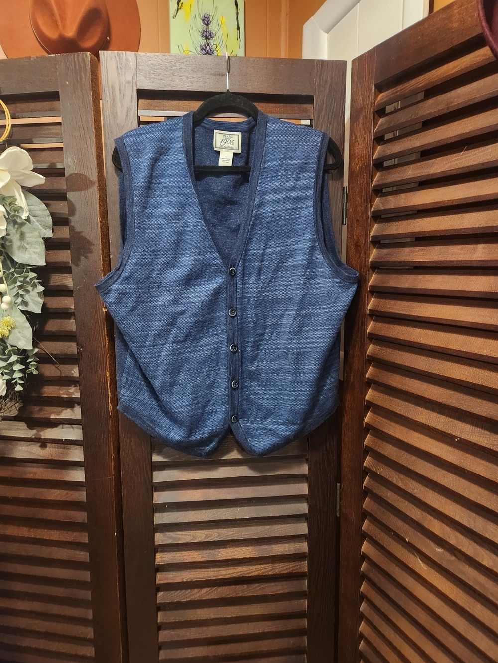 Jos. A. Bank Blue Textured Men's Vest
